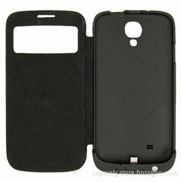 Battery Power Case for Samsung Galaxy S4, with Flip Cover and 3,200mAh Capacity